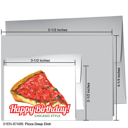 Pizza Deep Dish, Greeting Card (8749B), Enclosure, www.printedcanvas.com