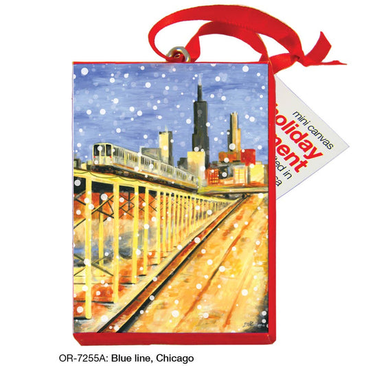 Blue Line, Chicago, Ornament (OR-7255A)