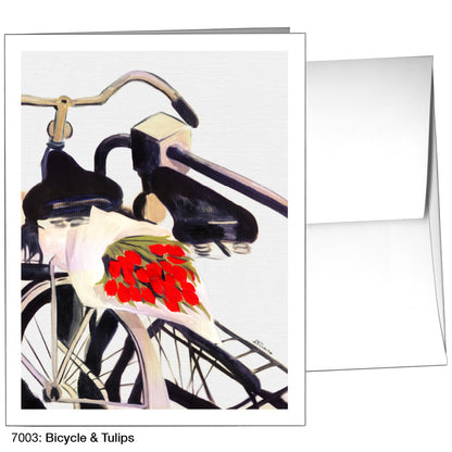 Bicycle & Tulips, Greeting Card (7003)
