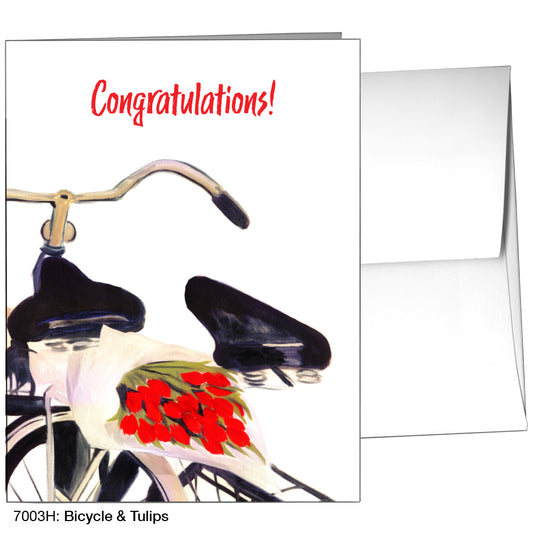 Bicycle & Tulips, Greeting Card (7003H)