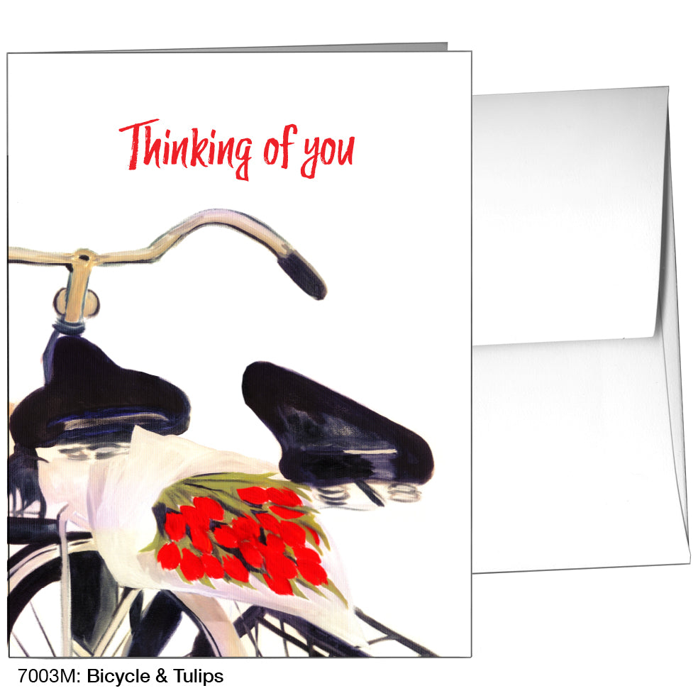 Bicycle & Tulips, Greeting Card (7003M)
