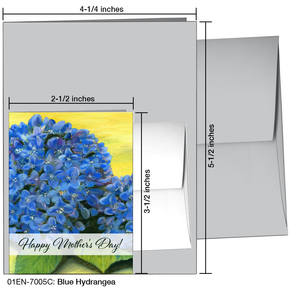 Blue Hydrangea, Greeting Card (7005C)
