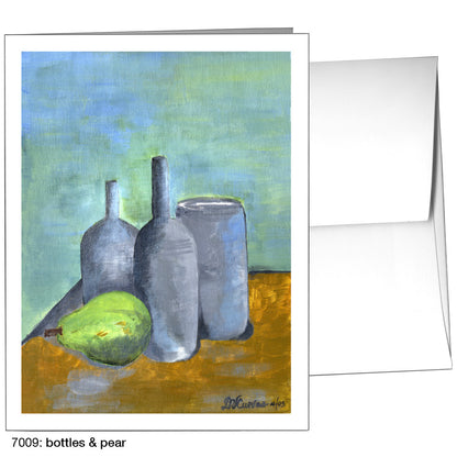 Bottles & Pear, Greeting Card (7009)