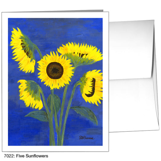 Five Sunflowers, Greeting Card (7022)