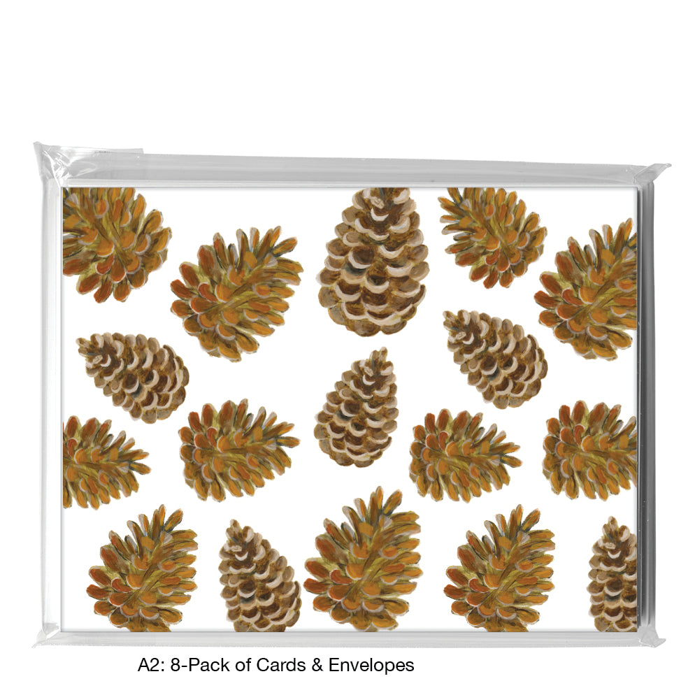 Pine Cone Collage, Greeting Card (7031)