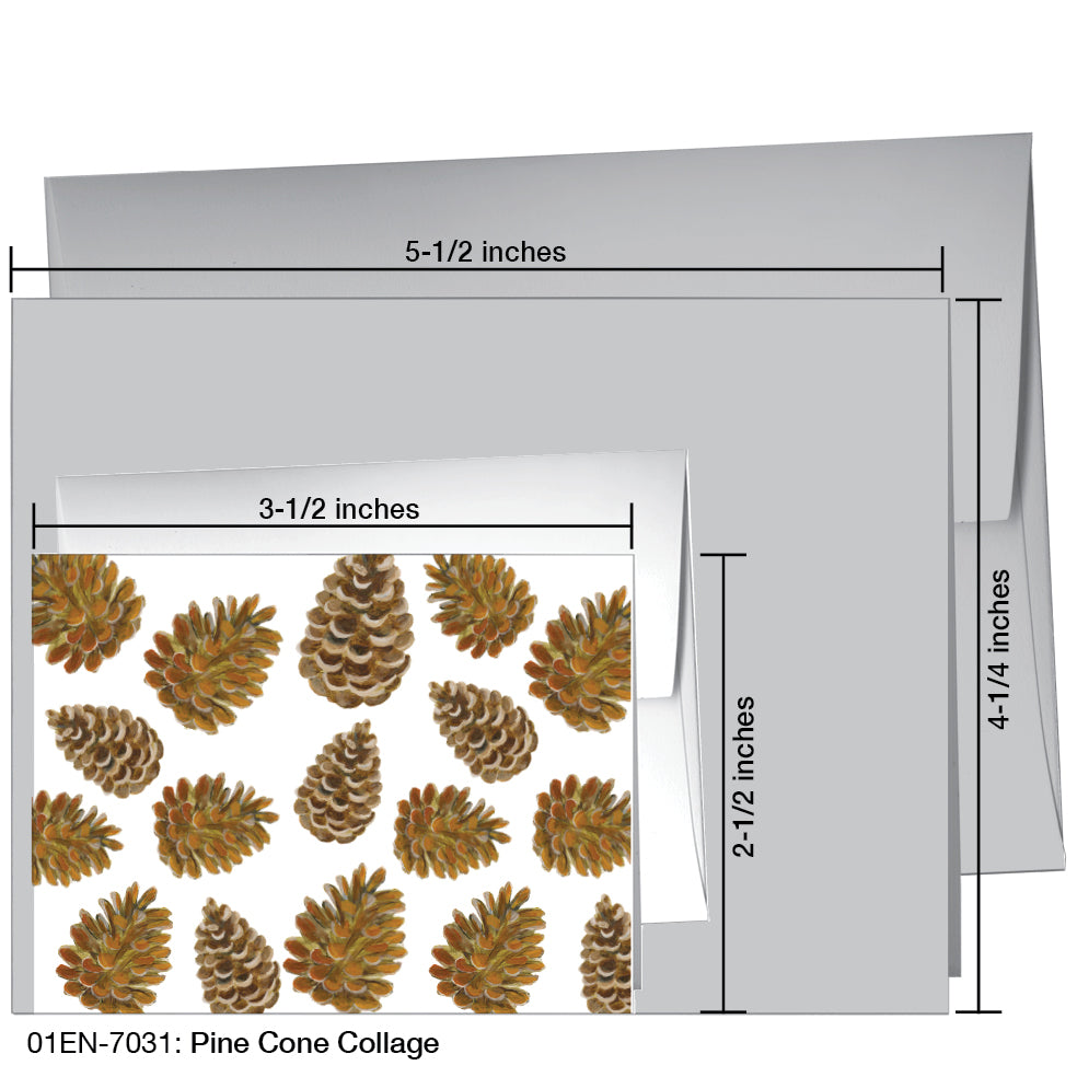 Pine Cone Collage, Greeting Card (7031)
