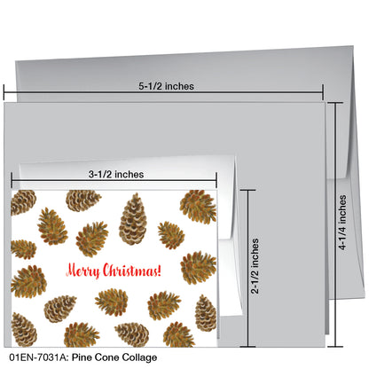 Pine Cone Collage, Greeting Card (7031A)