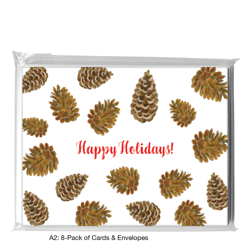 Pine Cone Collage, Greeting Card (7031B)