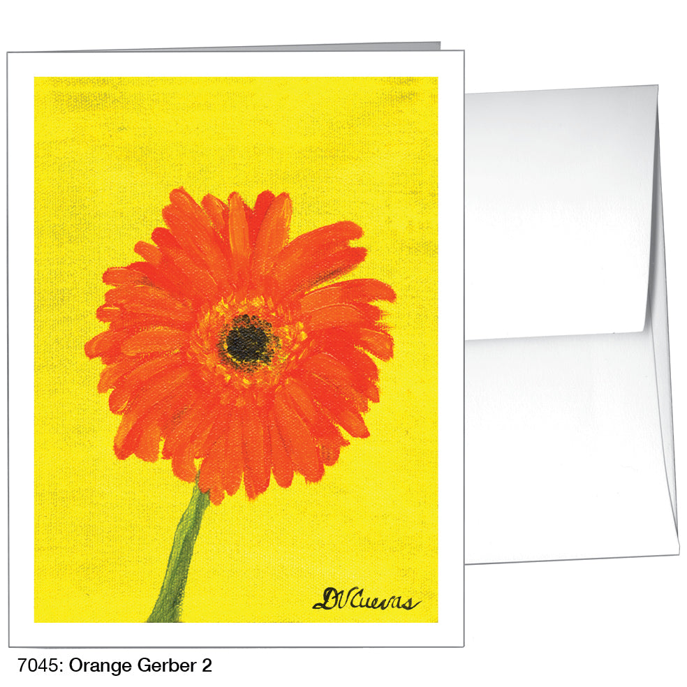 Orange Gerber 2, Greeting Card (7045)