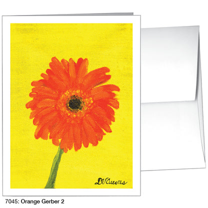 Orange Gerber 2, Greeting Card (7045)
