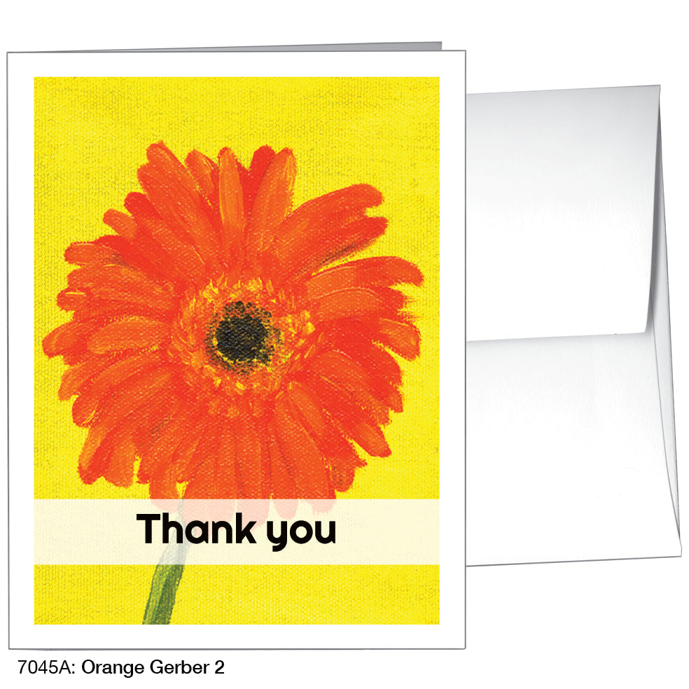 Orange Gerber 2, Greeting Card (7045A)