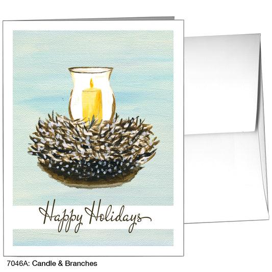Candle & Branches, Greeting Card (7046A)