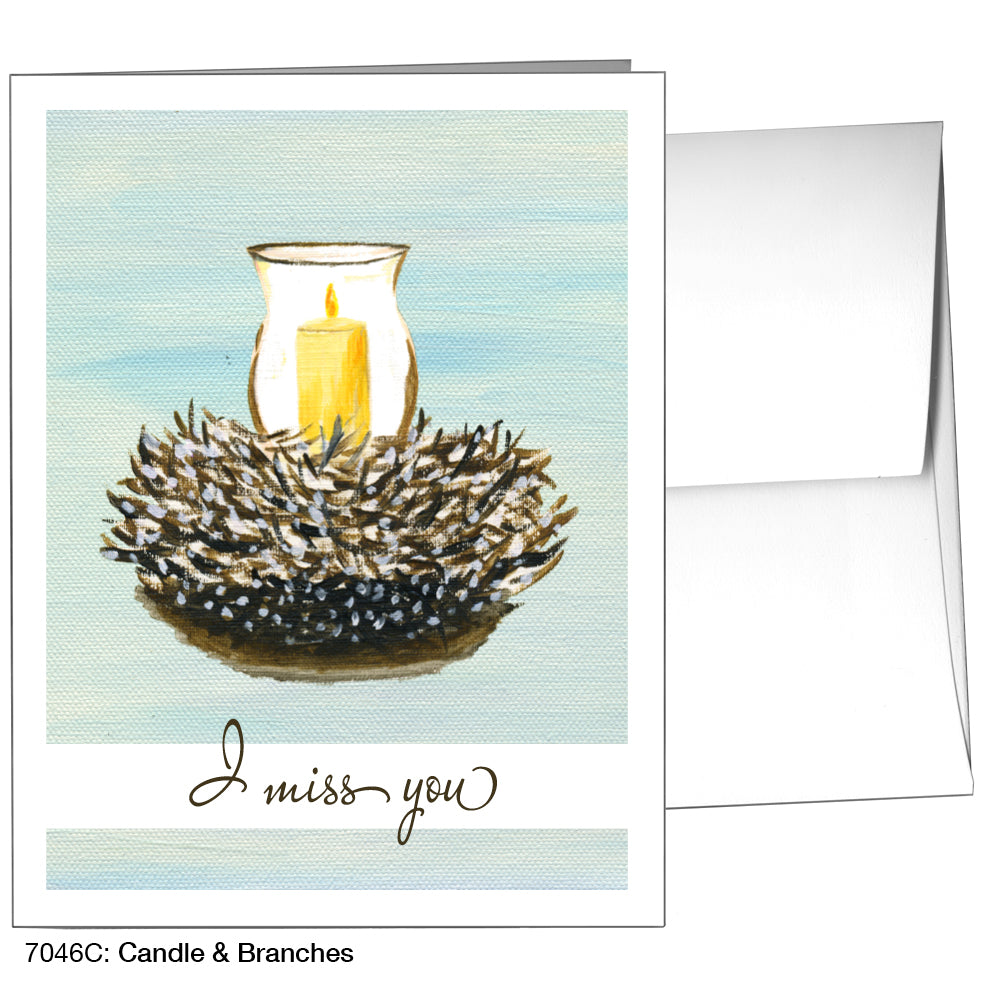 Candle & Branches, Greeting Card (7046C)