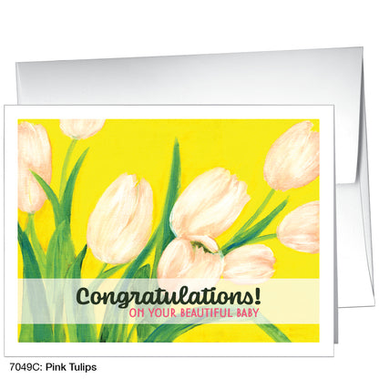 Pink Tulips, Greeting Card (7049C)