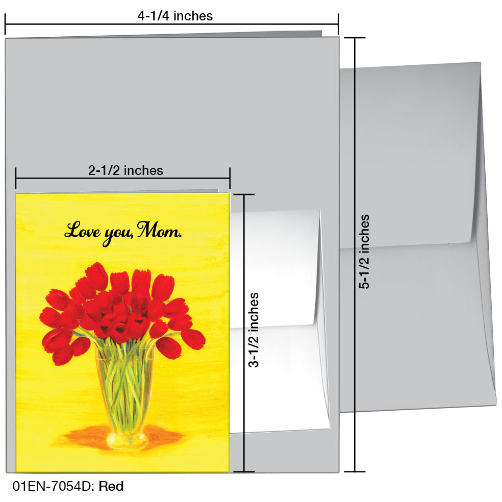 Red, Greeting Card (7054D)