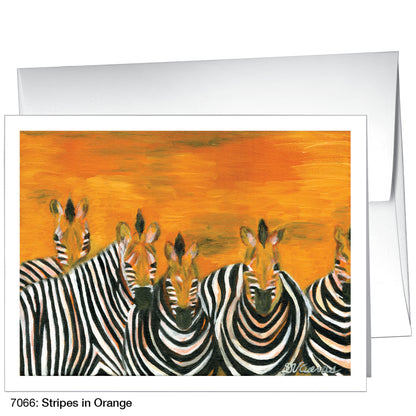 Stripes In Orange, Greeting Card (7066)
