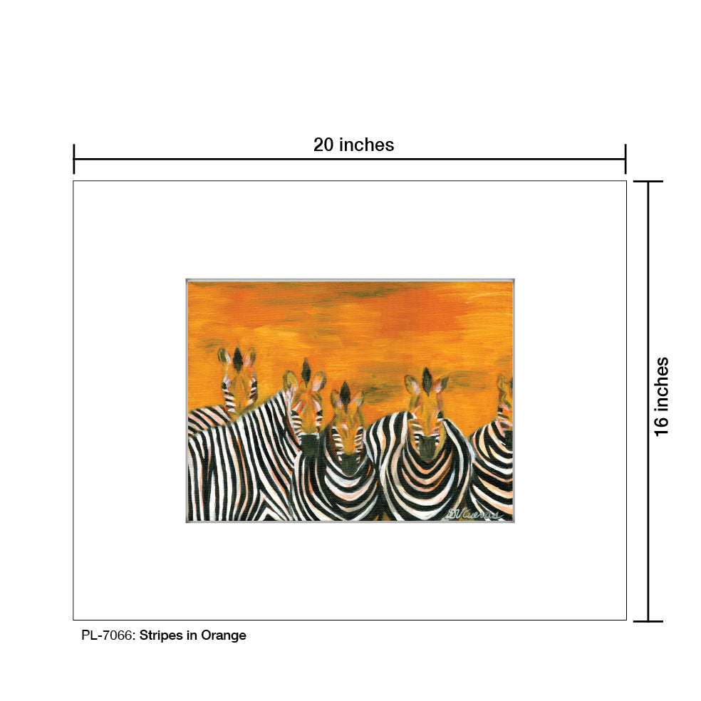 Stripes In Orange, Print (#7066)
