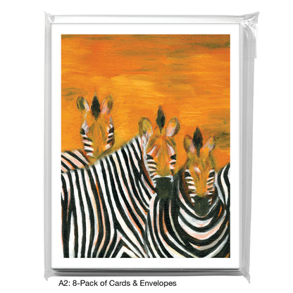 Stripes In Orange, Greeting Card (7066A)