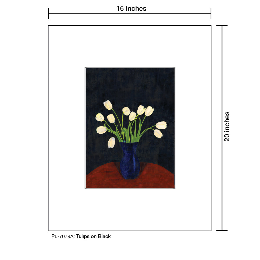 Tulips on Black, Print (#7079A)