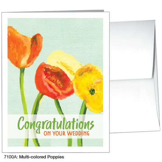 Multi-Colored Poppies, Greeting Card (7100A)