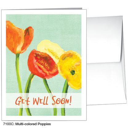 Multi-Colored Poppies, Greeting Card (7100C)