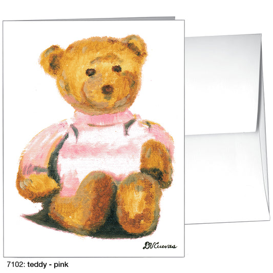 Teddy - Pink, Greeting Card (7102)