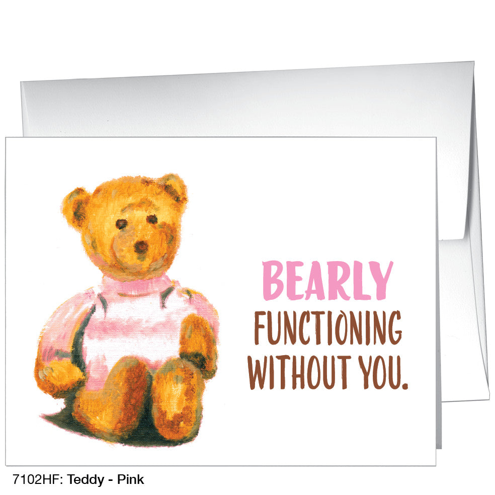 Teddy - Pink, Greeting Card (7102HF)
