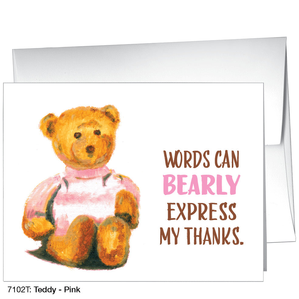 Teddy - Pink, Greeting Card (7102T)
