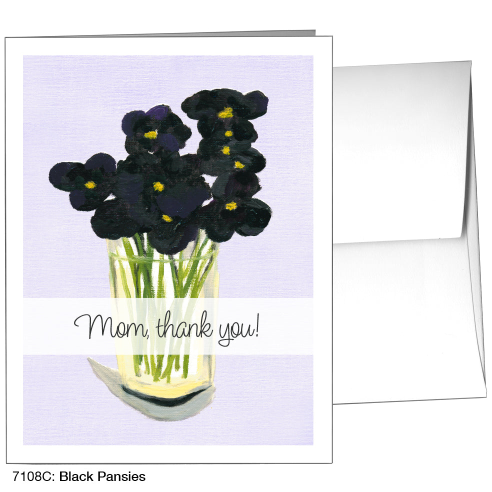 Black Pansies, Greeting Card (7108C)