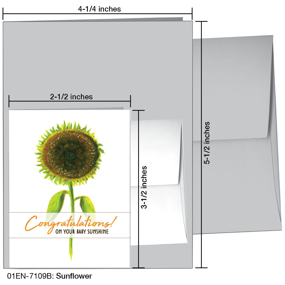 Sunflower, Greeting Card (7109B)