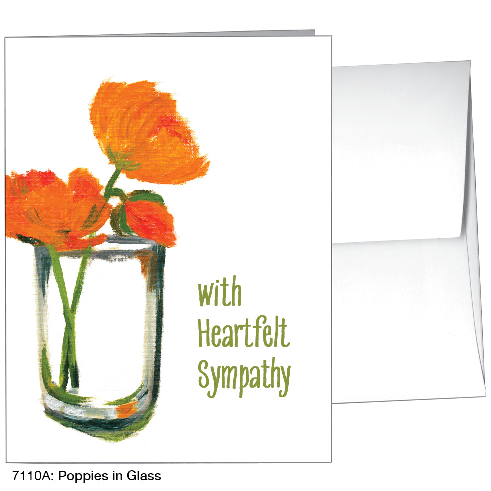 Poppies In Glass, Greeting Card (7110A)