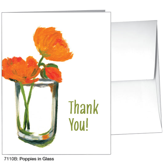 Poppies In Glass, Greeting Card (7110B)