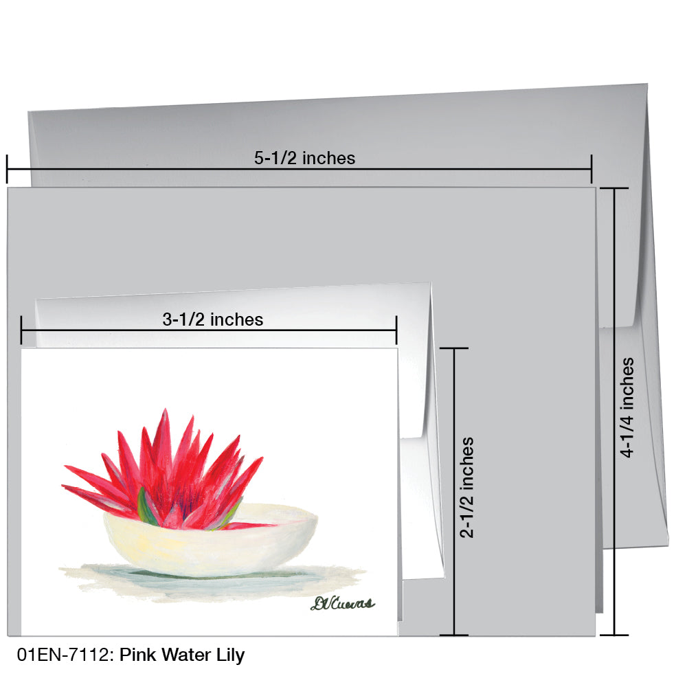 Pink Water Lily, Greeting Card (7112)