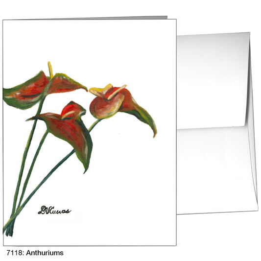 Anthuriums, Greeting Card (7118)