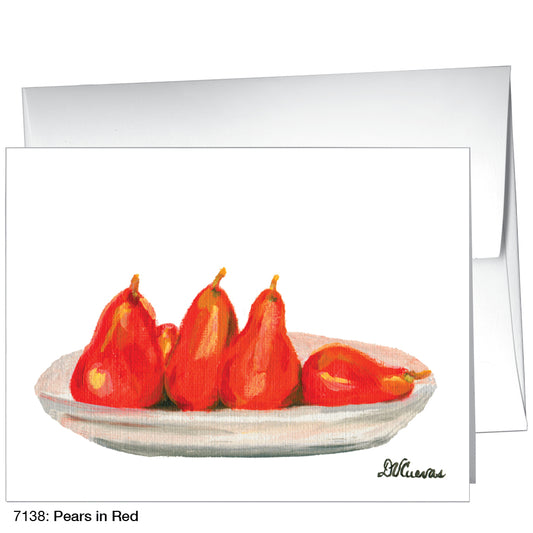 Pears In Red, Greeting Card (7138)