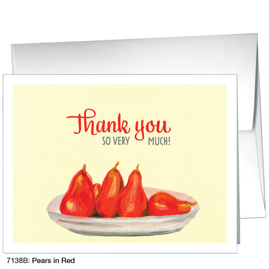 Pears In Red, Greeting Card (7138B)