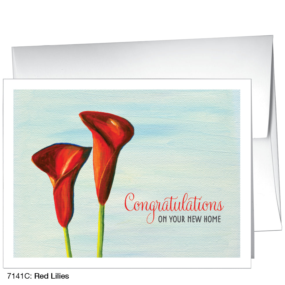 Red Lilies, Greeting Card (7141C)