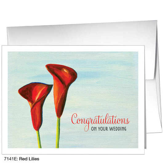 Red Lilies, Greeting Card (7141E)