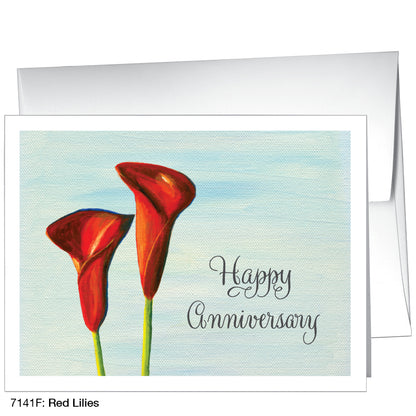 Red Lilies, Greeting Card (7141F)
