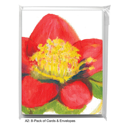Red Star Shaped Hellebore, Greeting Card (7142C)