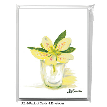 Yellow White Hellebore, Greeting Card (7144)
