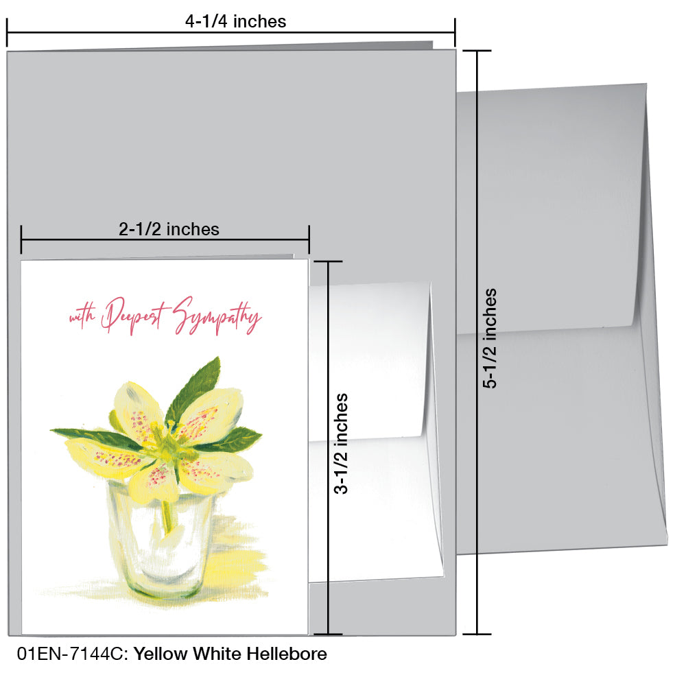 Yellow White Hellebore, Greeting Card (7144C)