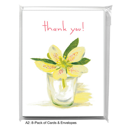 Yellow White Hellebore, Greeting Card (7144F)