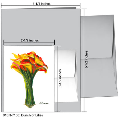 Bunch Of Lilies, Greeting Card (7158)