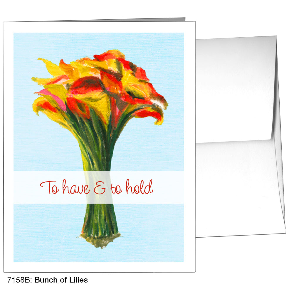 Bunch Of Lilies, Greeting Card (7158B)