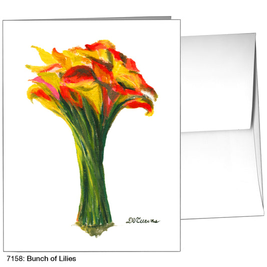 Bunch Of Lilies, Greeting Card (7158)