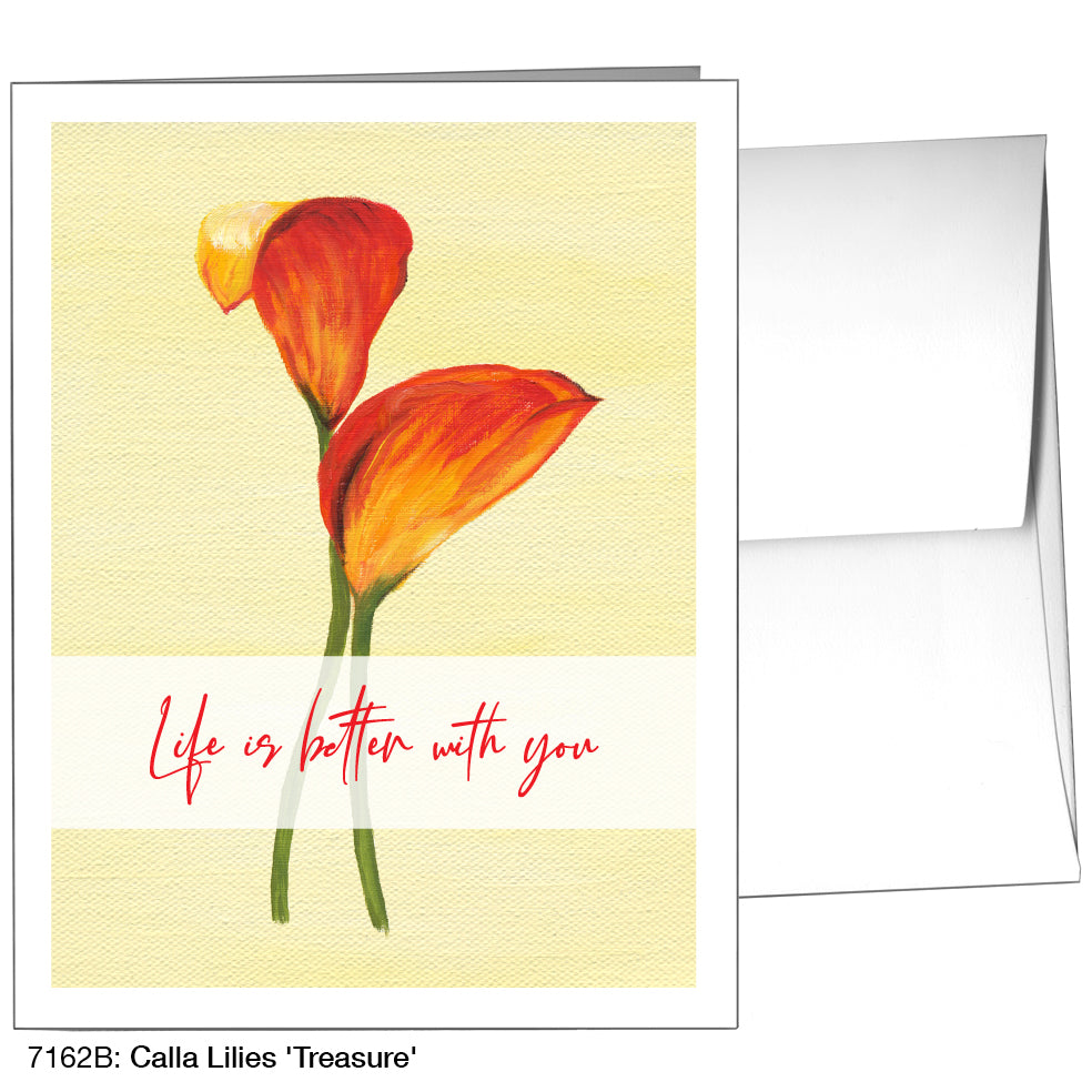 Calla Lilies 'Treasure', Greeting Card (7162B)