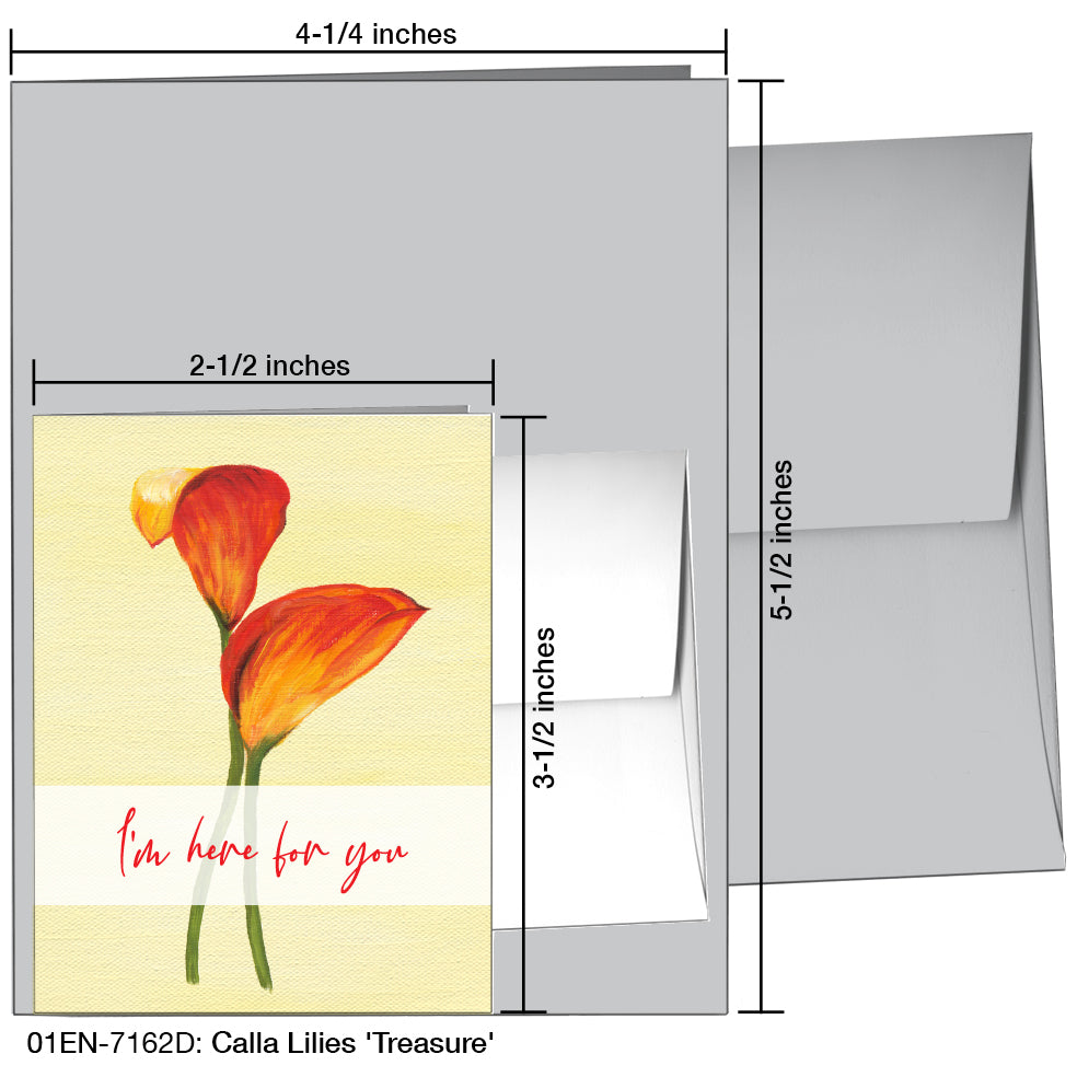 Calla Lilies 'Treasure', Greeting Card (7162D)