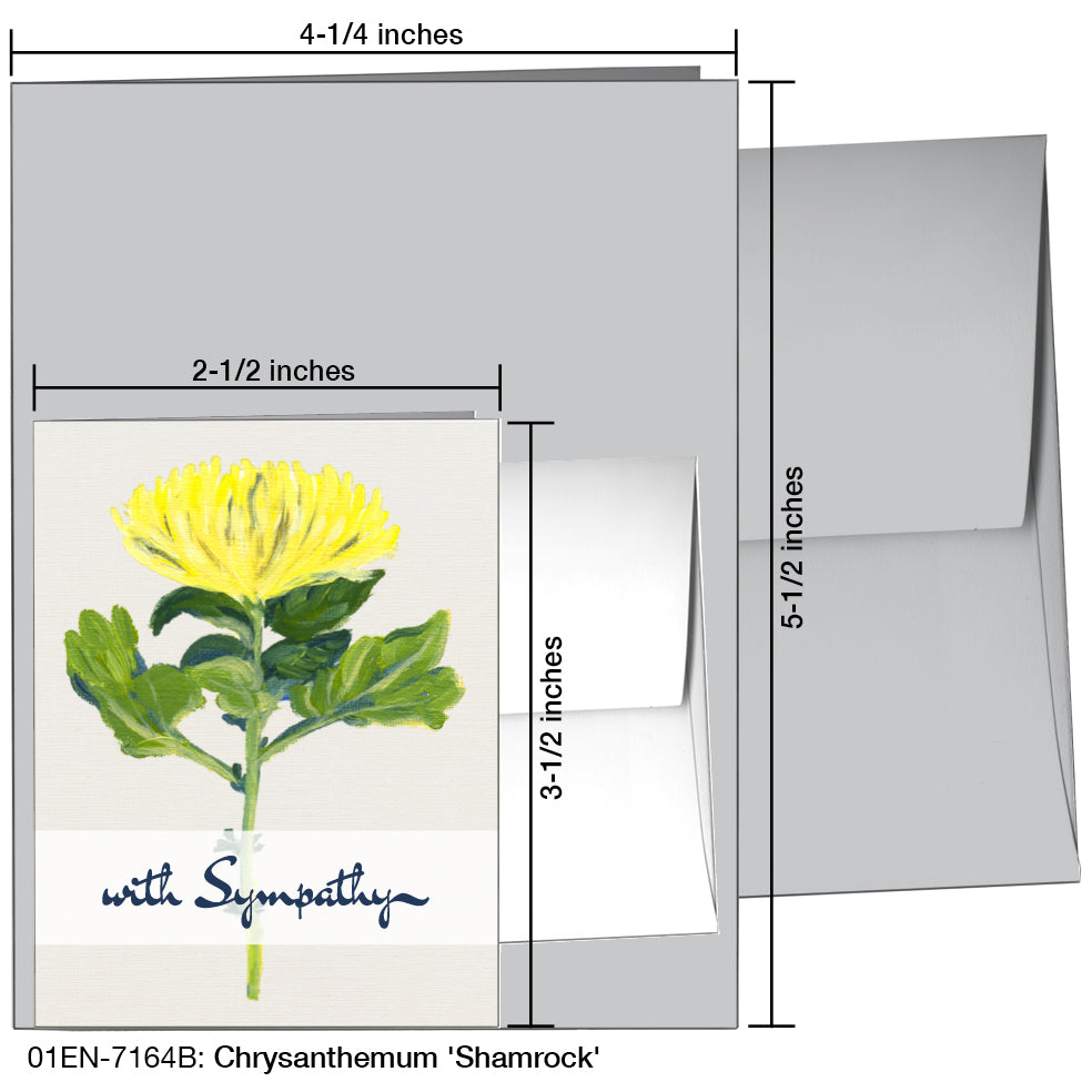Chrysanthemum 'Shamrock', Greeting Card (7164B)