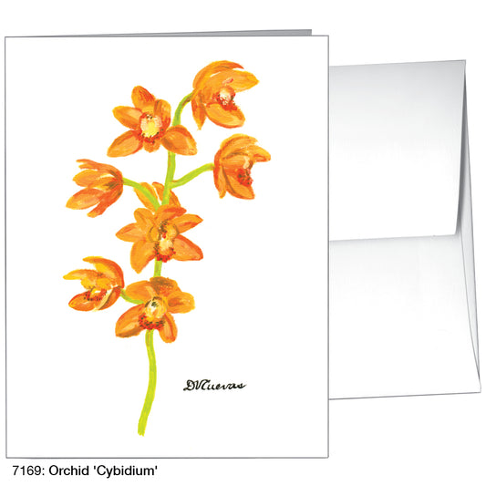 Orchid 'Cybidium', Greeting Card (7169)